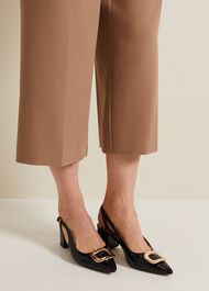 Patent Block Heel Shoes