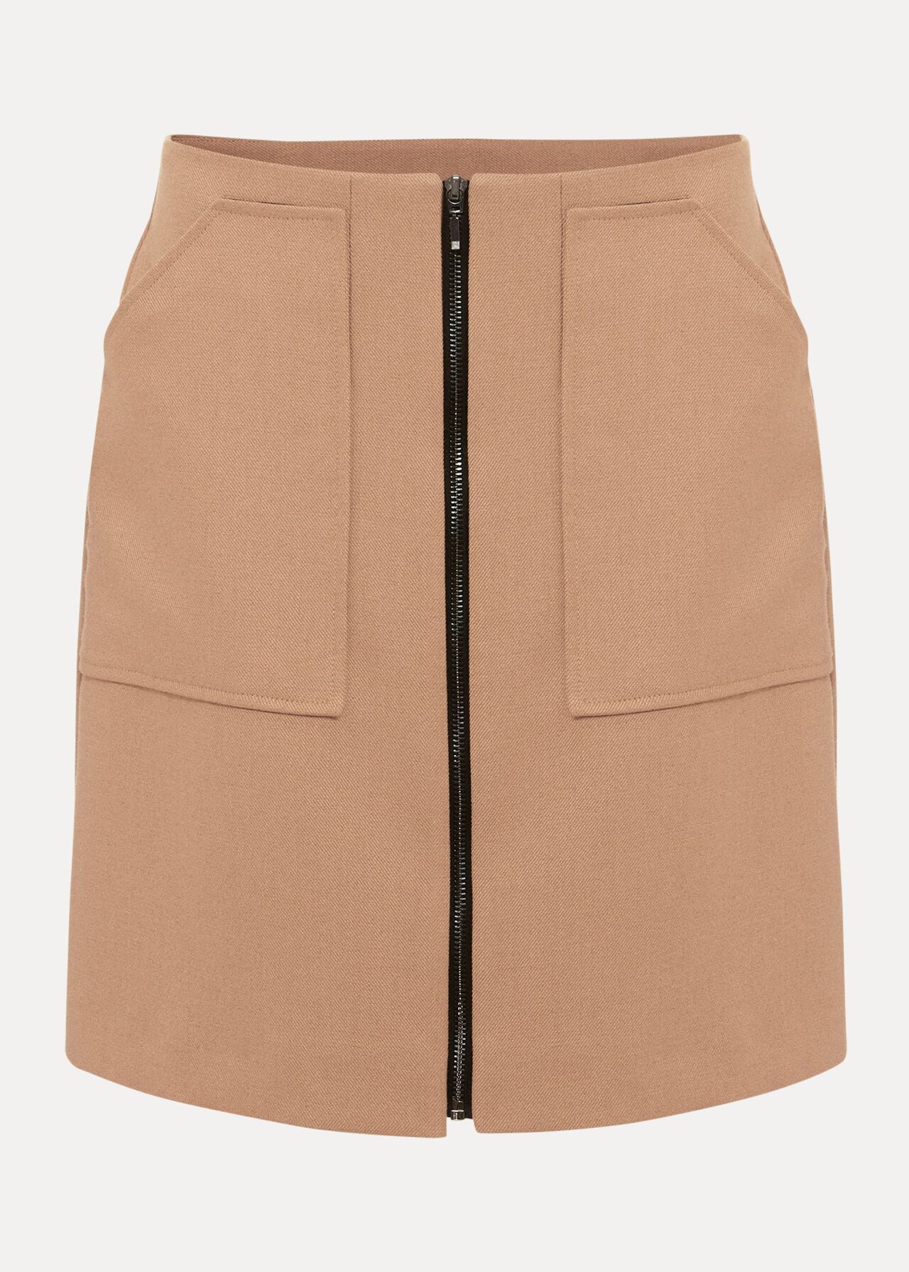 Drue Zip Front Mini Skirt