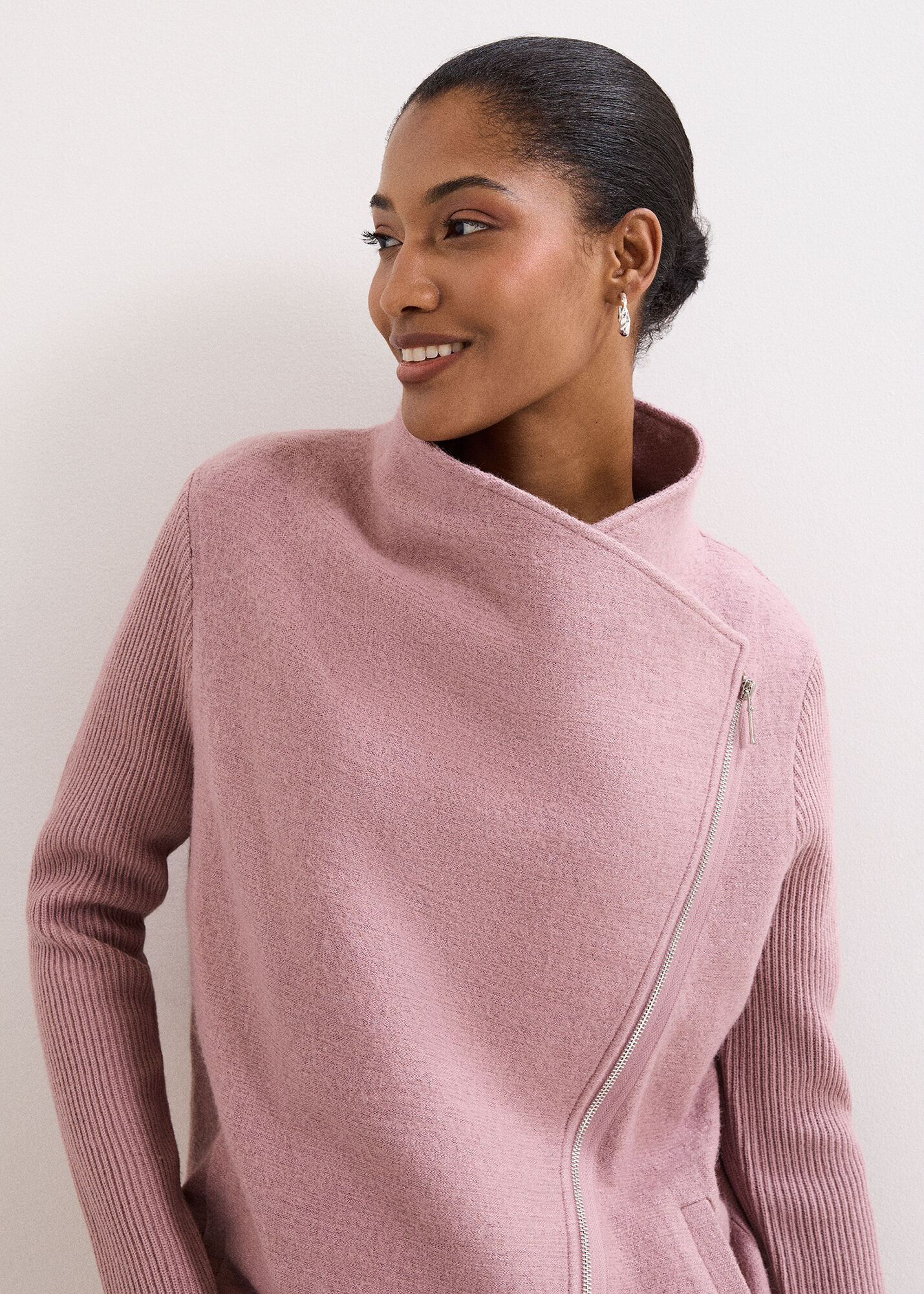 Byanca Zip Knit Coat | Phase Eight UK |