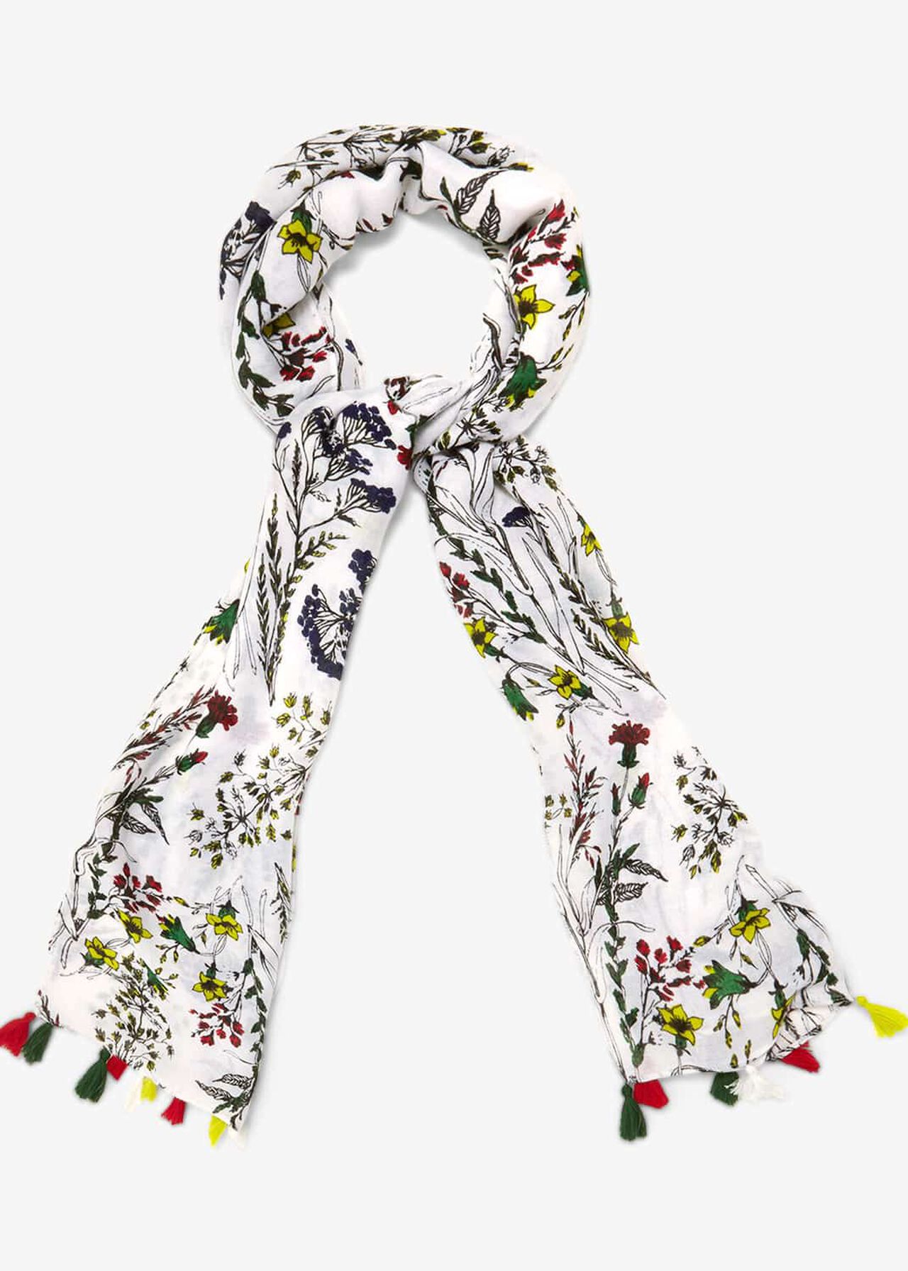 Chessie Bright Sketchy Floral Scarf