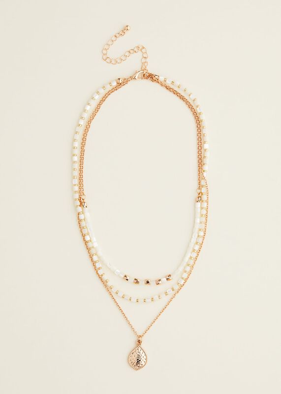 Beaded Layer Short Necklace