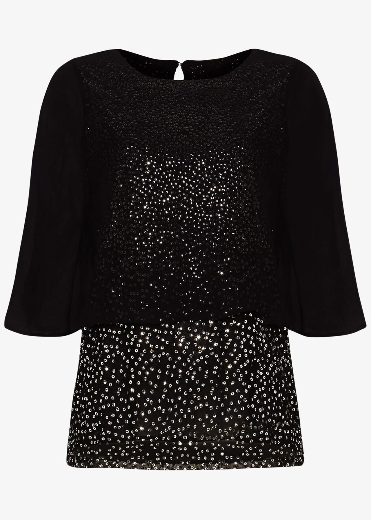 Iiona Double Layer Sequin Blouse | Phase Eight