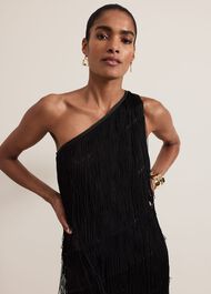 ${product-id}-Otto One Shoulder Fringe Maxi Dress-Black-${view-type}