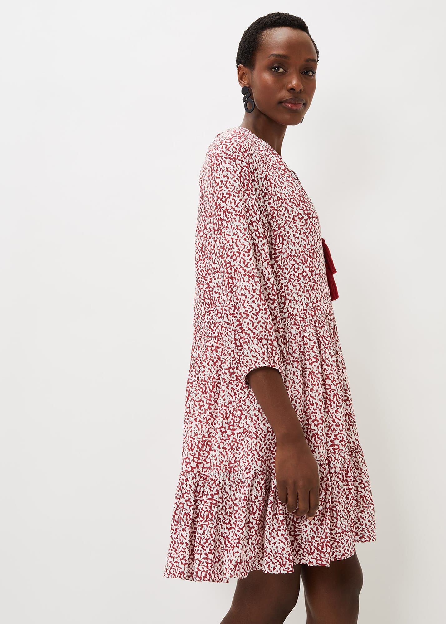 Printed cheap swing dress