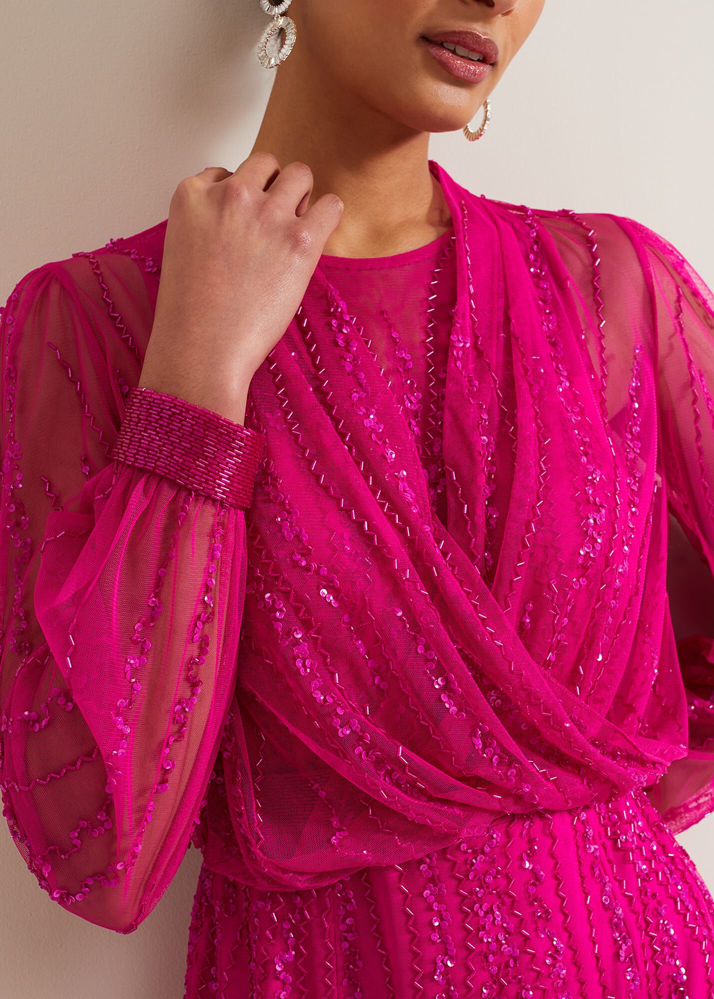 【関税込】PhaseEightジャケット☆Lila Beaded Cover Up, Fuchsi Lila Beaded Cover Up | Phase Eight ROW |