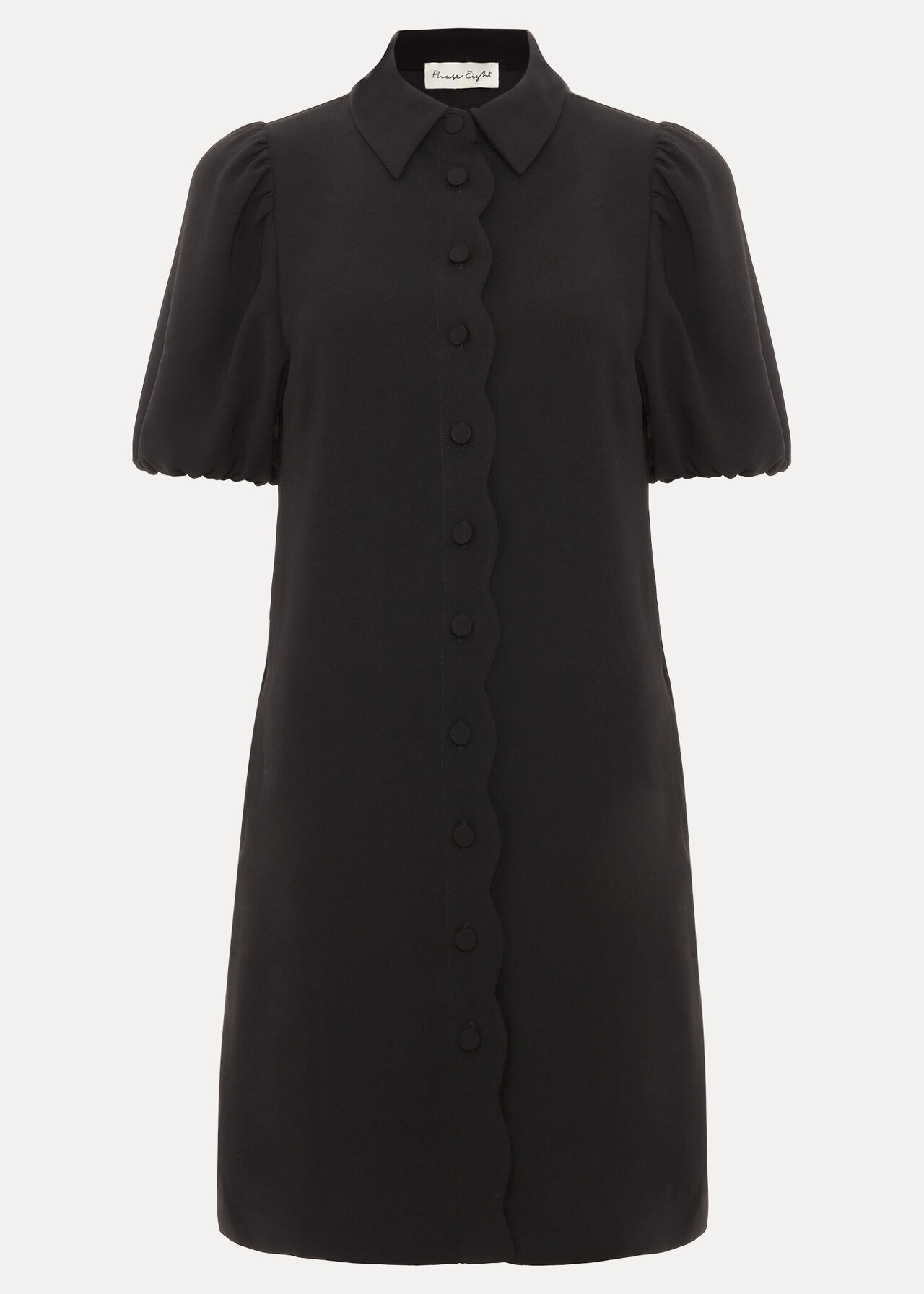 Phase Eight Black Candice Scallop Dress