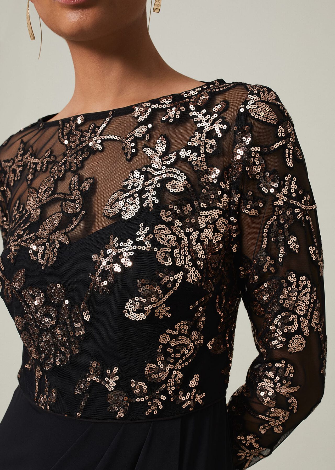 Jacinta Sequin Jersey Maxi Dress