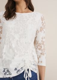 Mariella Floral Burnout Top