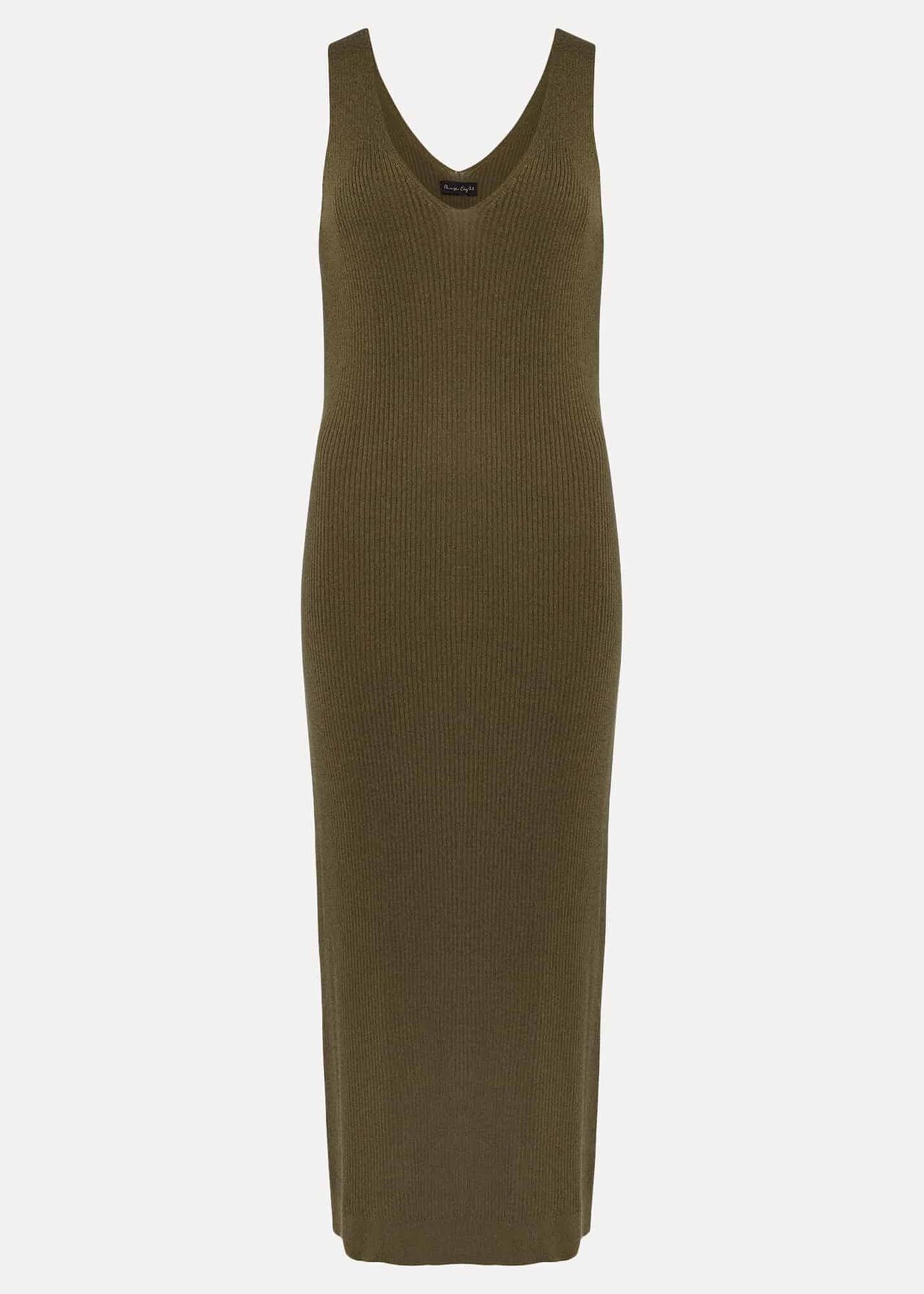 Lindan Ribbed Knit Midi Dress