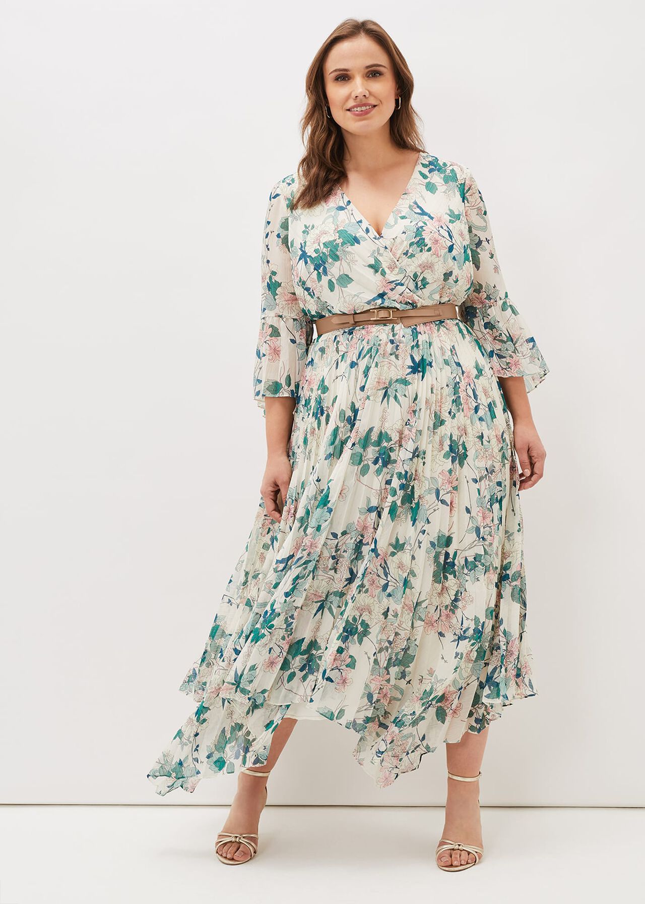 Dani Floral Pleated Midi Dress