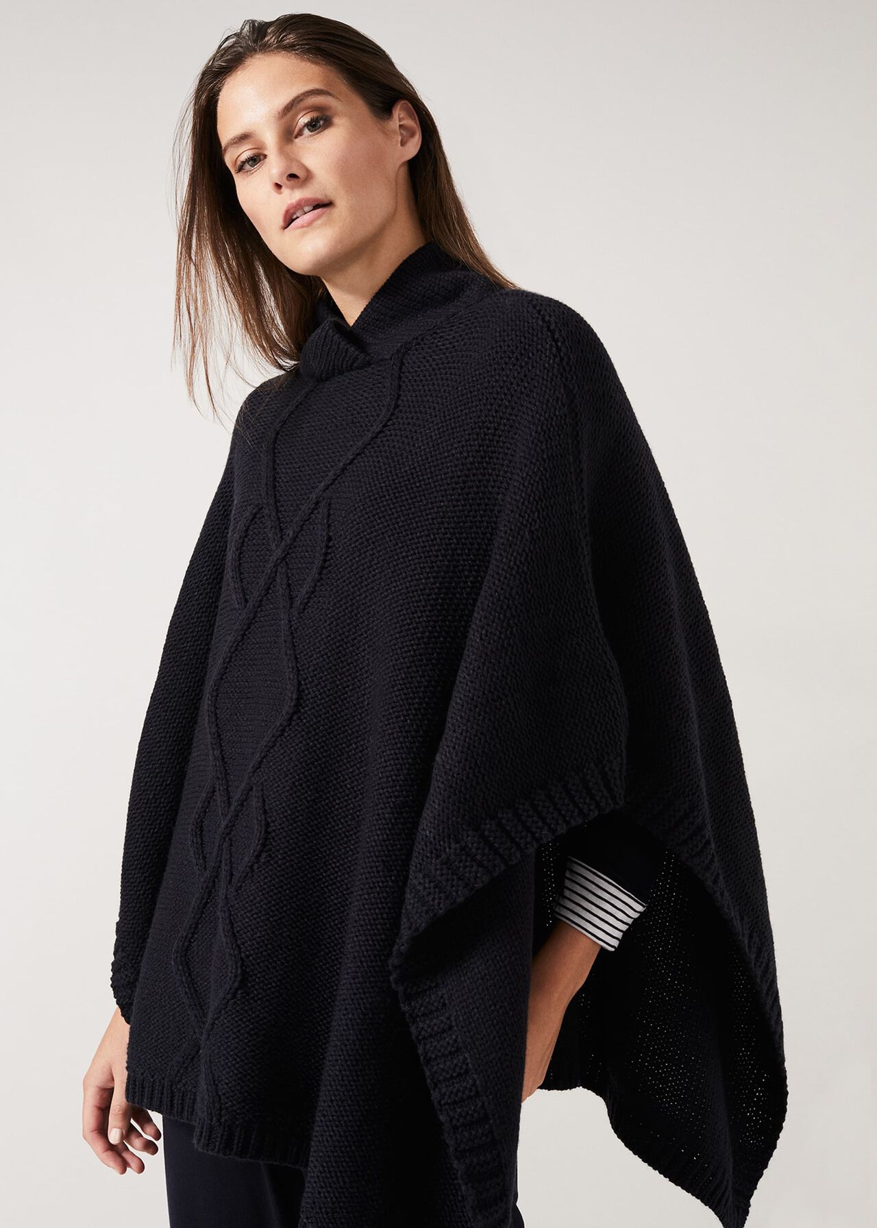 Melly Cable Knit Poncho | Phase Eight