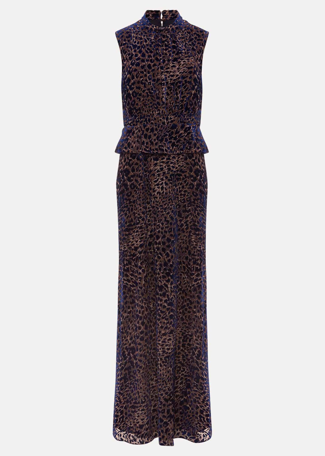 Catalina Leopard Velvet Maxi Dress