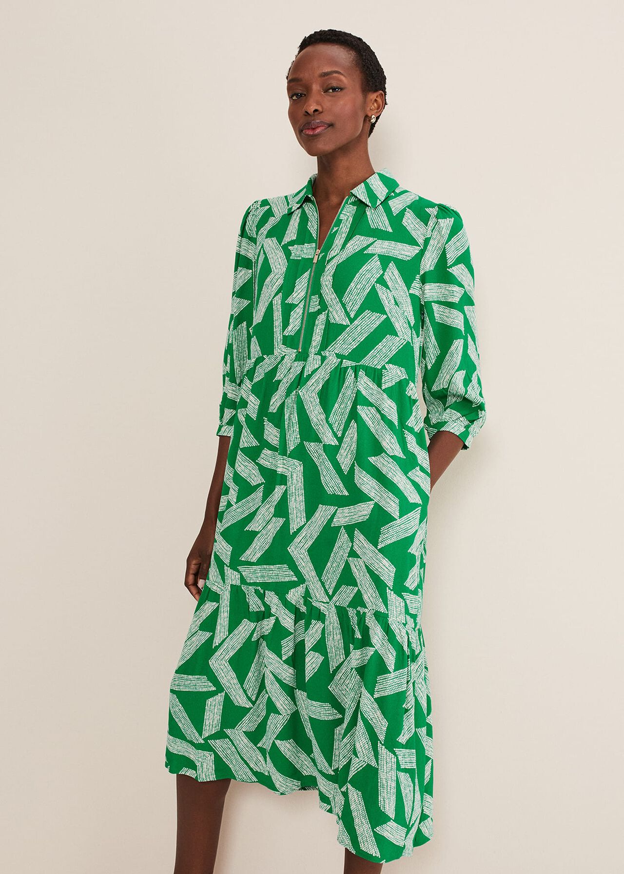 Penele Abstract Midi Dress | Phase Eight UK