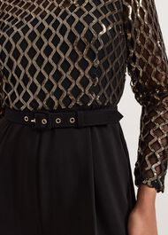 ${product-id}-Petite Amelia Sequin Bodice Jumpsuit-Black/Multi-${view-type}