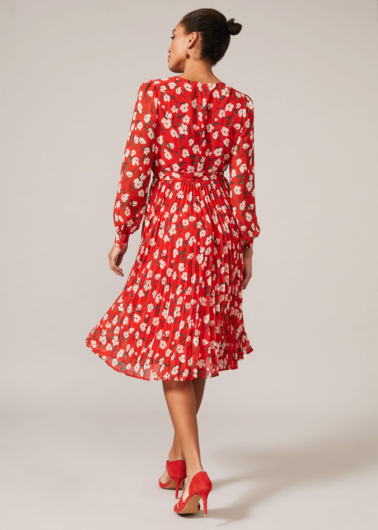 Lou-Poppy Floral Ditsy Pleated Dress