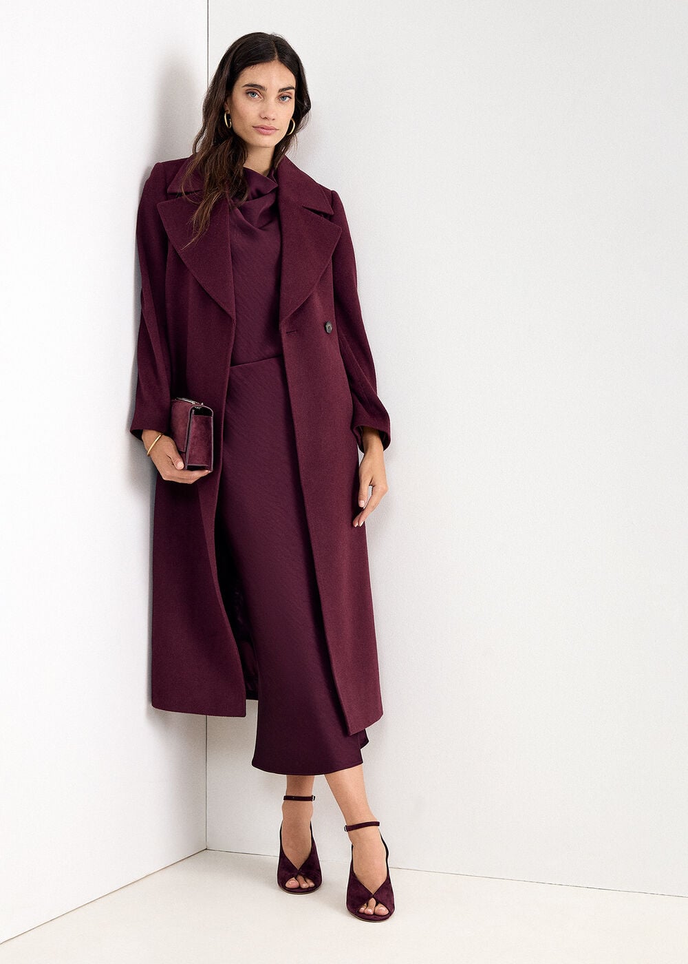 Nicoletta Tie Belt Midi Coat