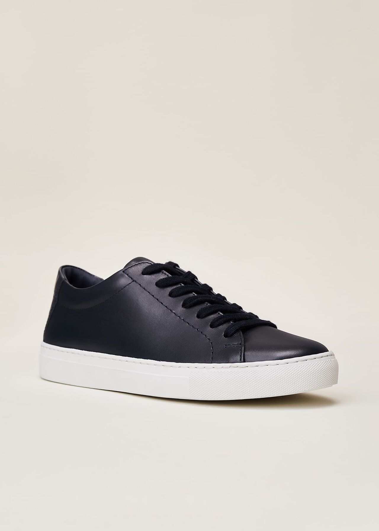 Rosanna Navy Leather Trainers