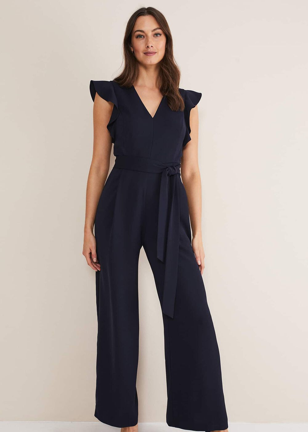 Kallie V Neck Frill Jumpsuit