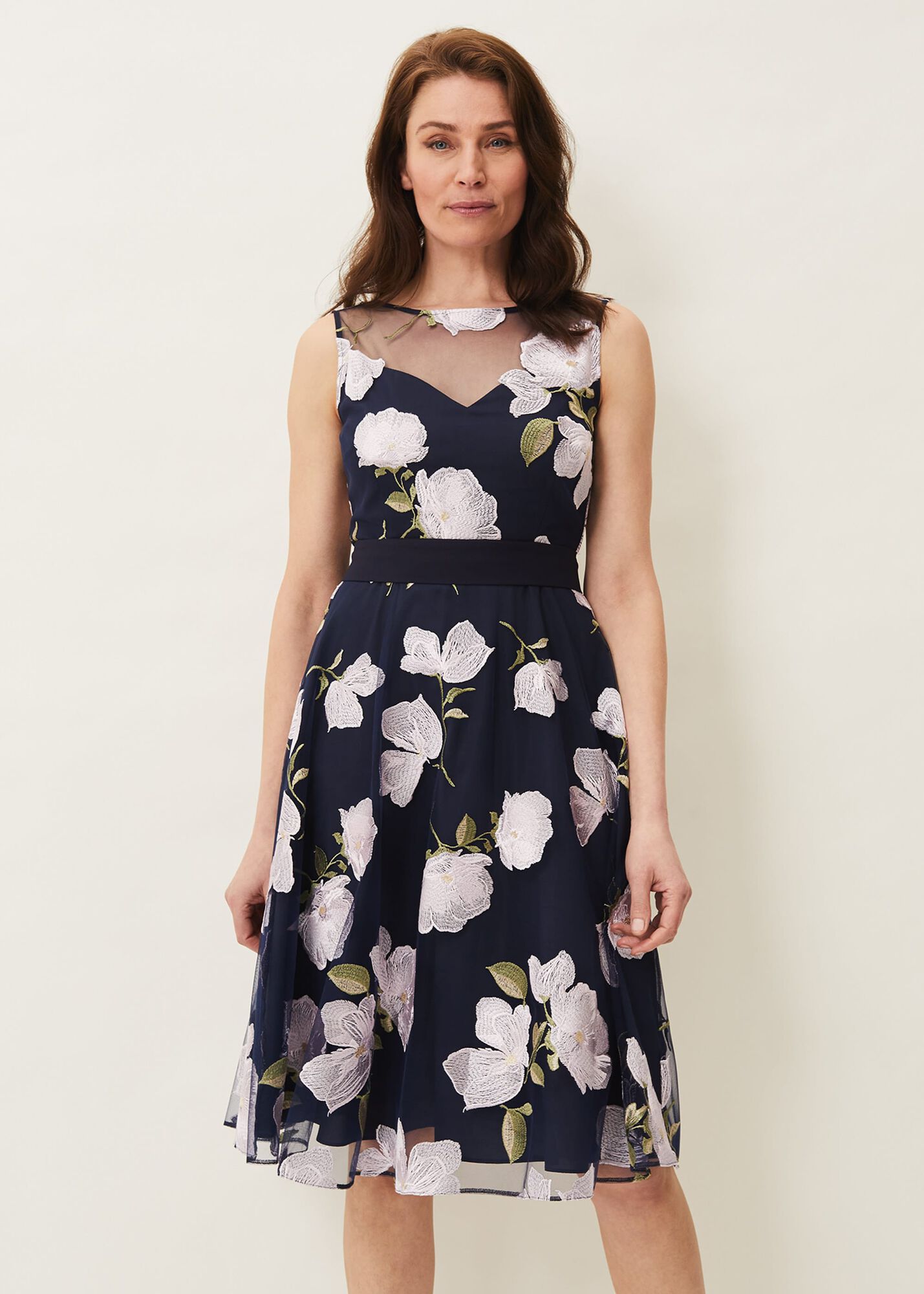 Charlotte Floral Embroidered Dress | Phase Eight