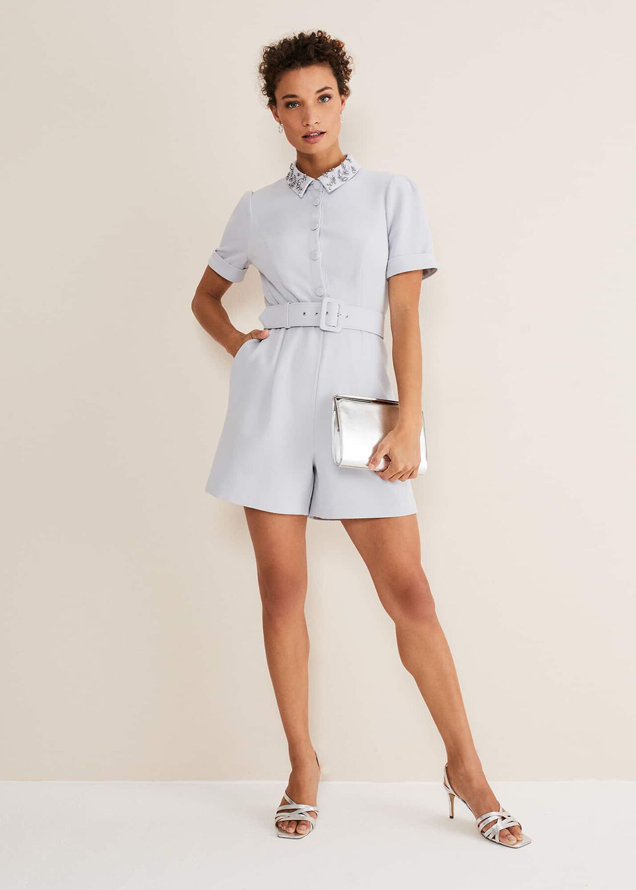 Etta Embelished Collar Playsuit