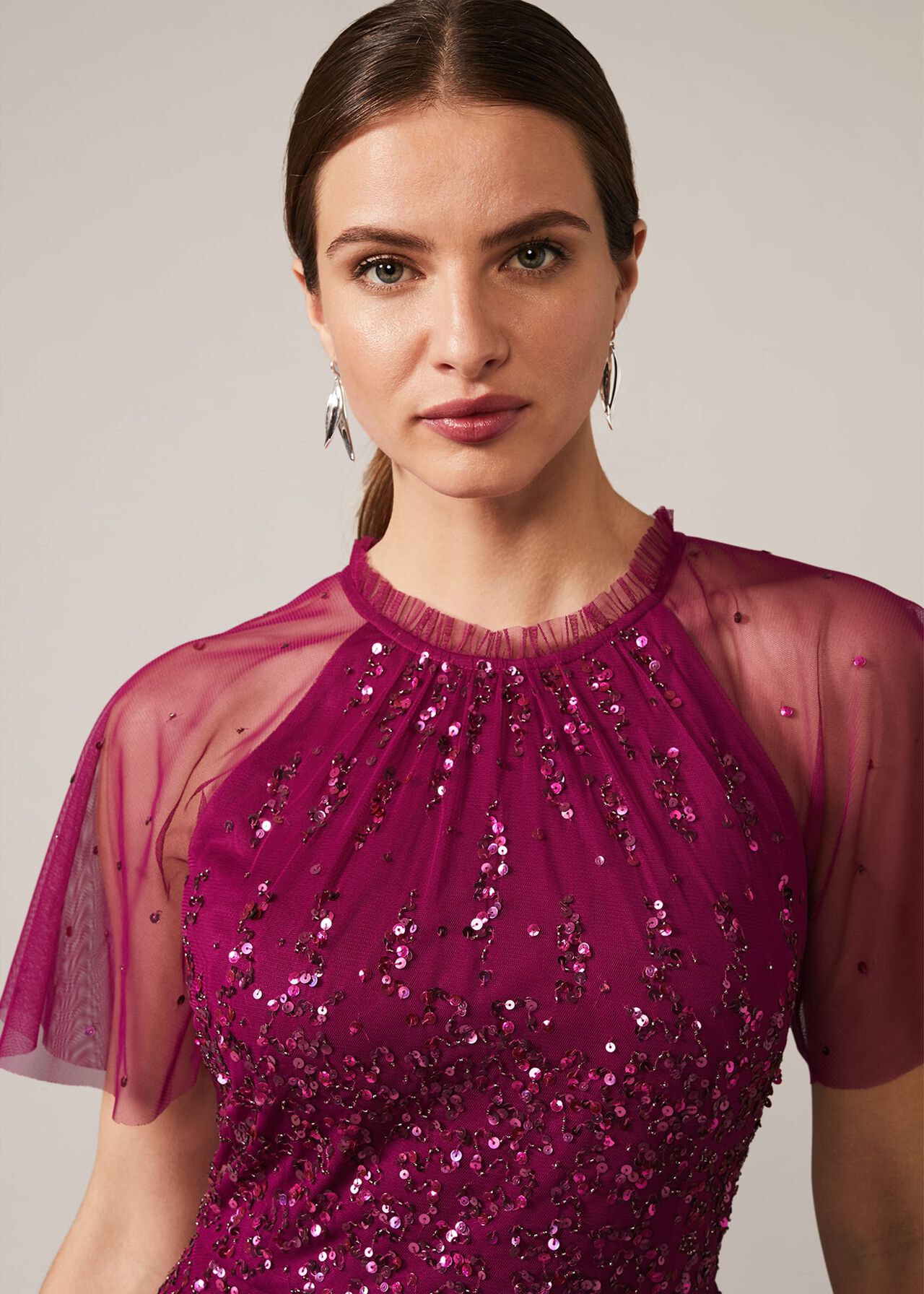 Liliana Tiered Embellished Dress