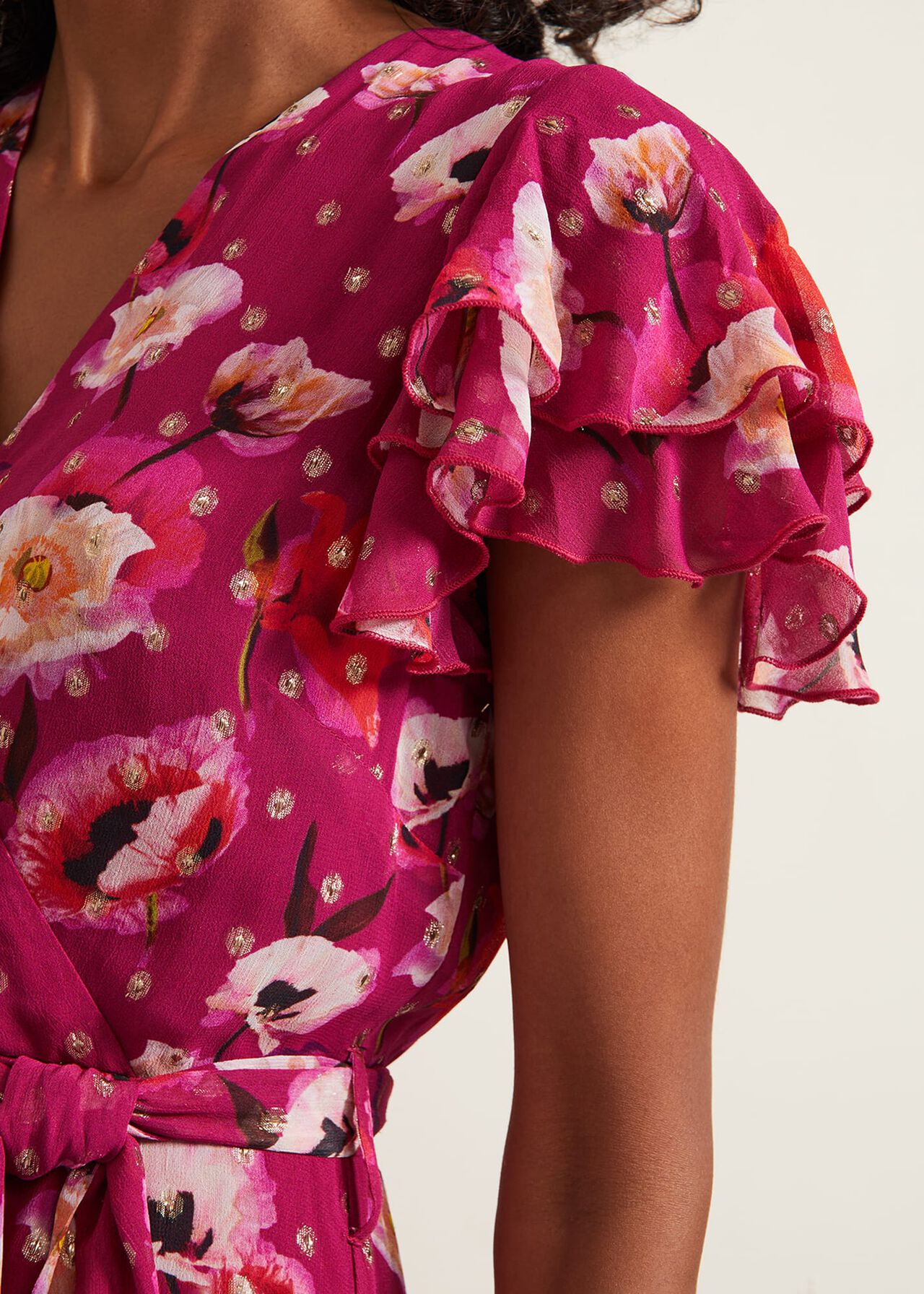Nadine Ruffle Print Dress