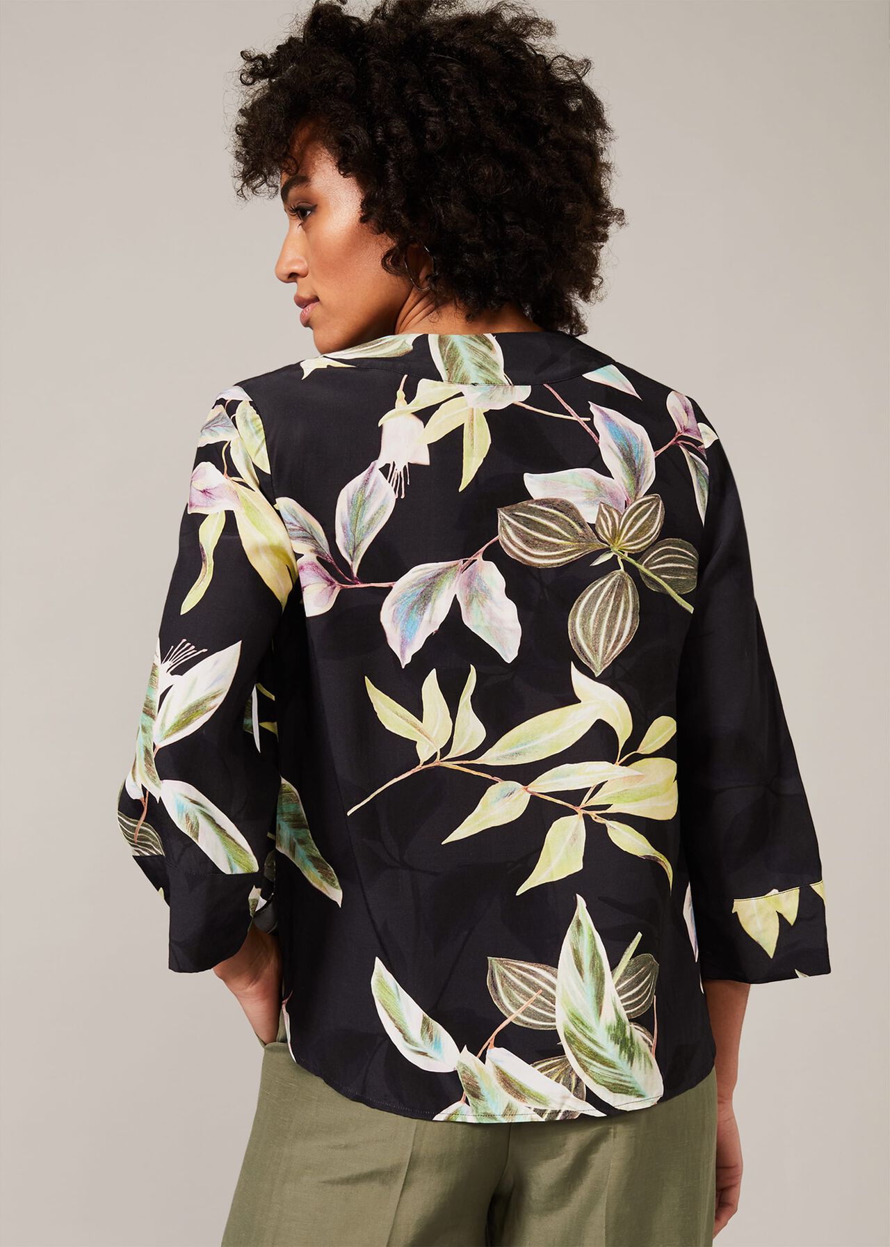 Hermy Floral Foldover Blouse