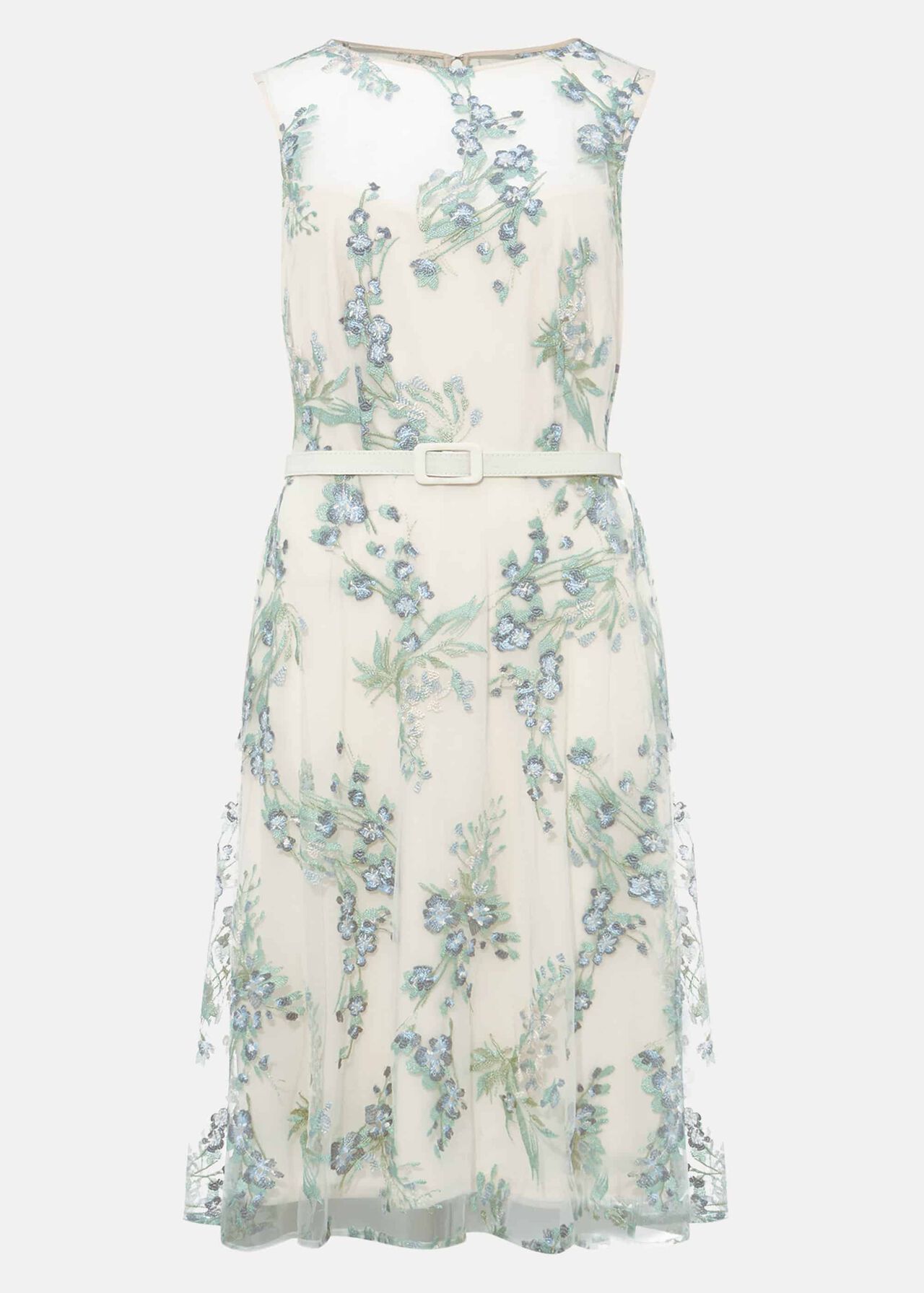 Lia Embroidered Fit And Flare Dress