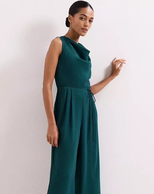 Woman wearing Phase Eight jumpsuit