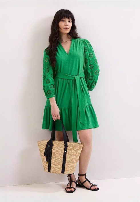 Woman wearing Phase Eight dress