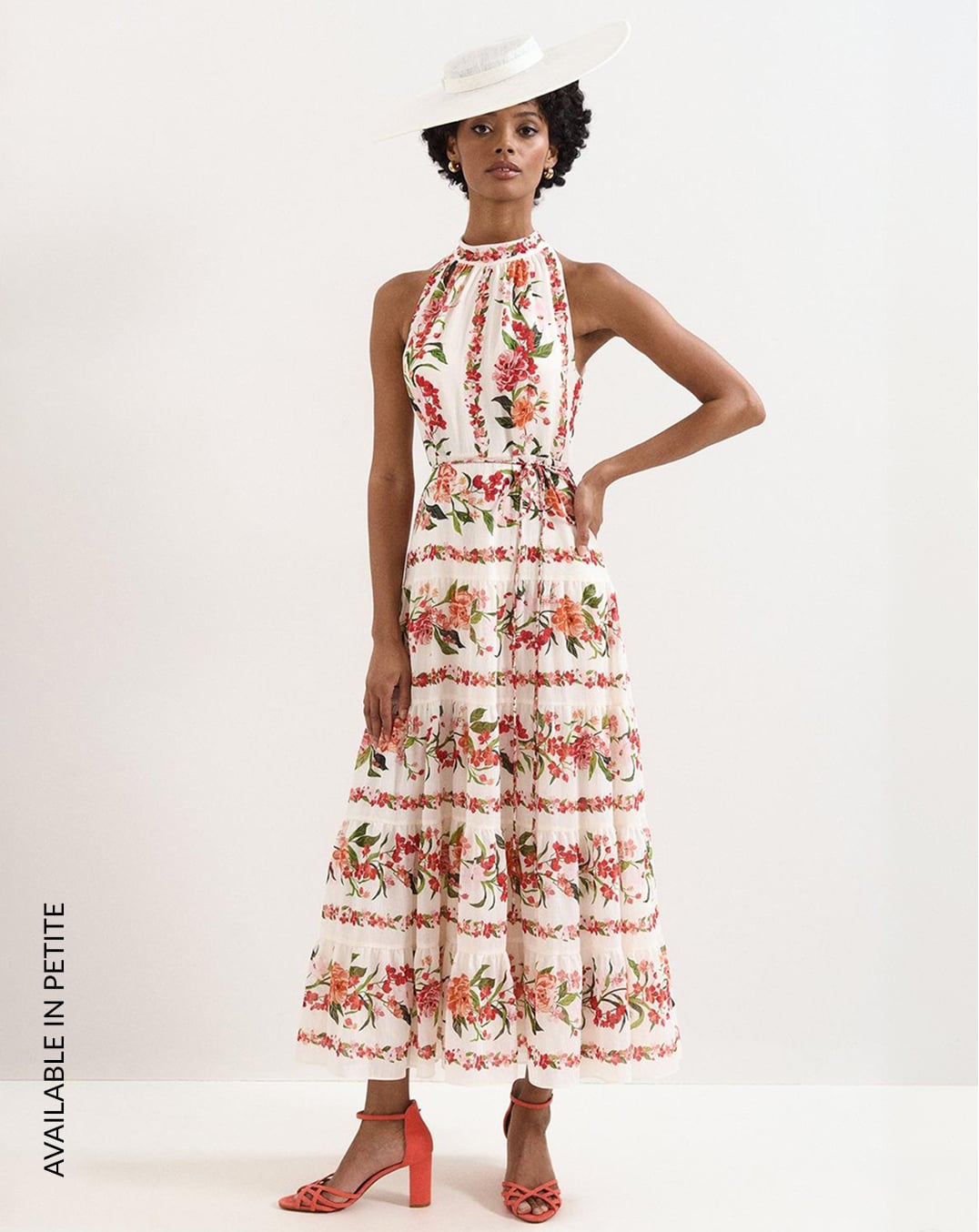 Woman wearing Phase Eight dress