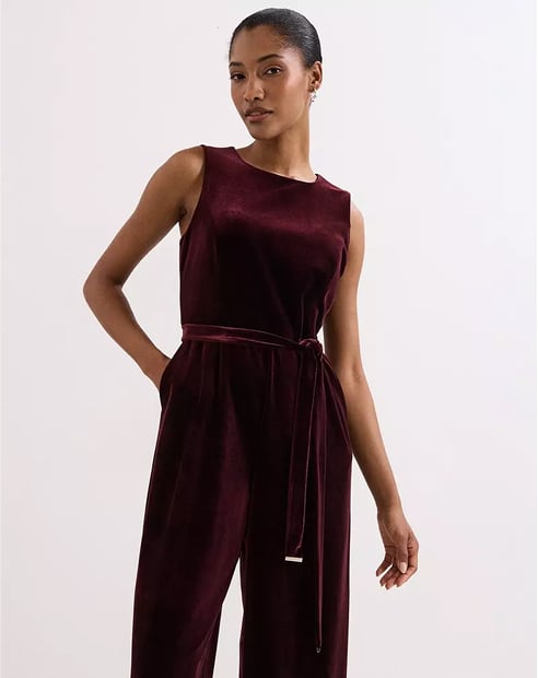 Woman wearing Phase Eight jumpsuit