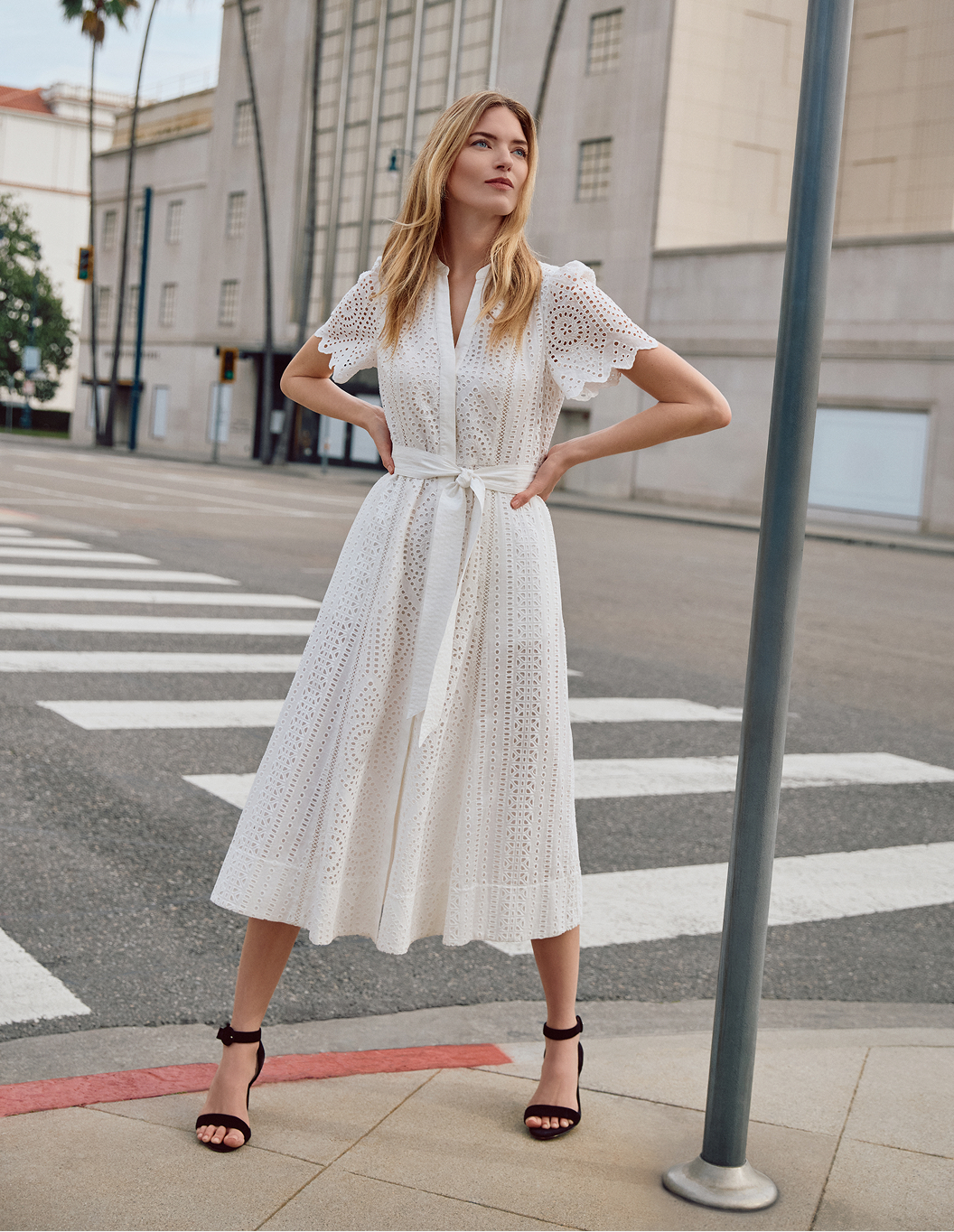 Woman in White Phase Eight dress