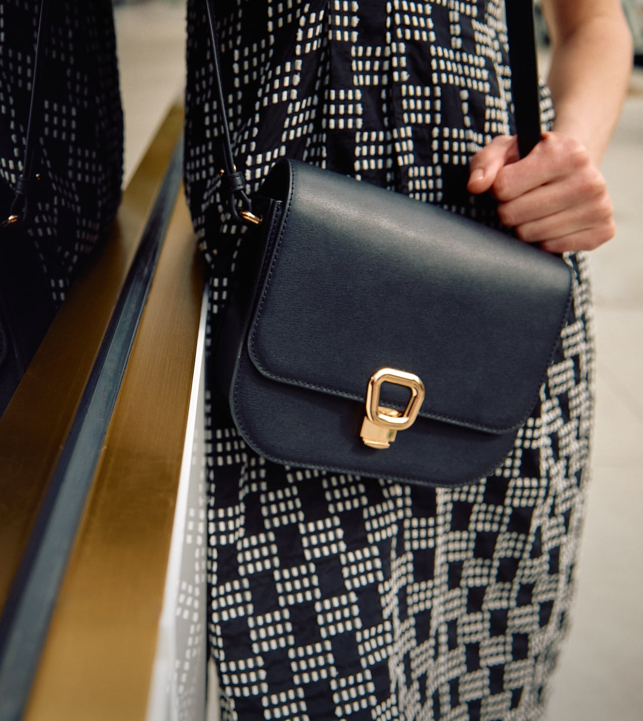 Woman wearing Phase Eight dress