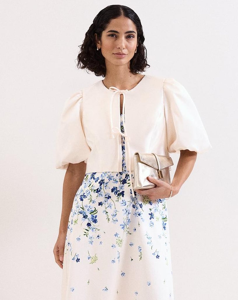 Woman wearing Phase Eight dress