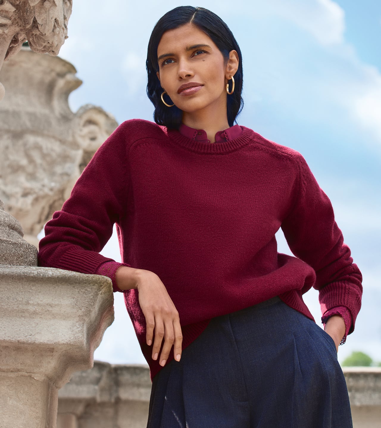 Woman wearing Phase Eight dress