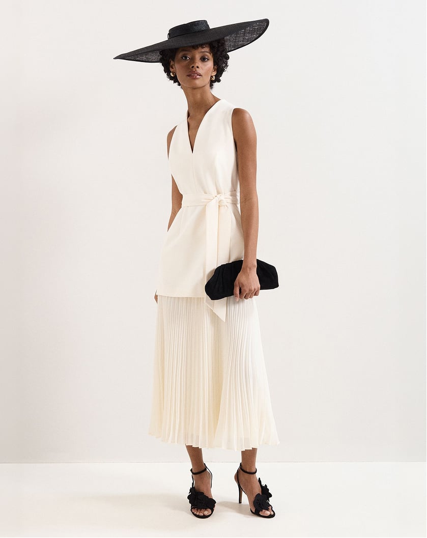 Woman wearing Phase Eight dress