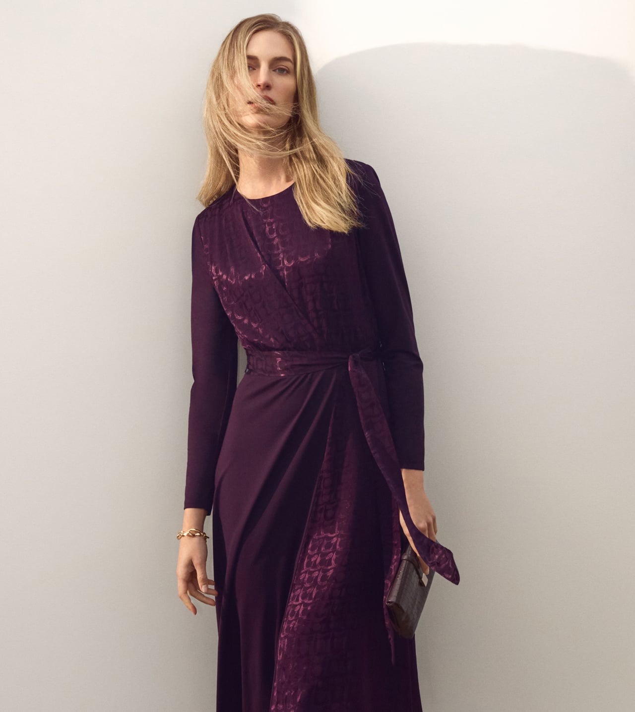 Woman wearing Phase Eight dress
