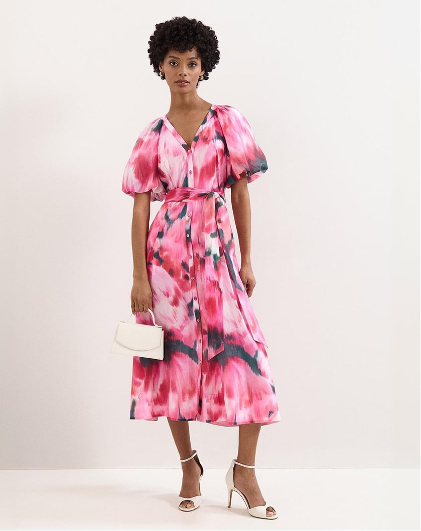Woman wearing Phase Eight dress