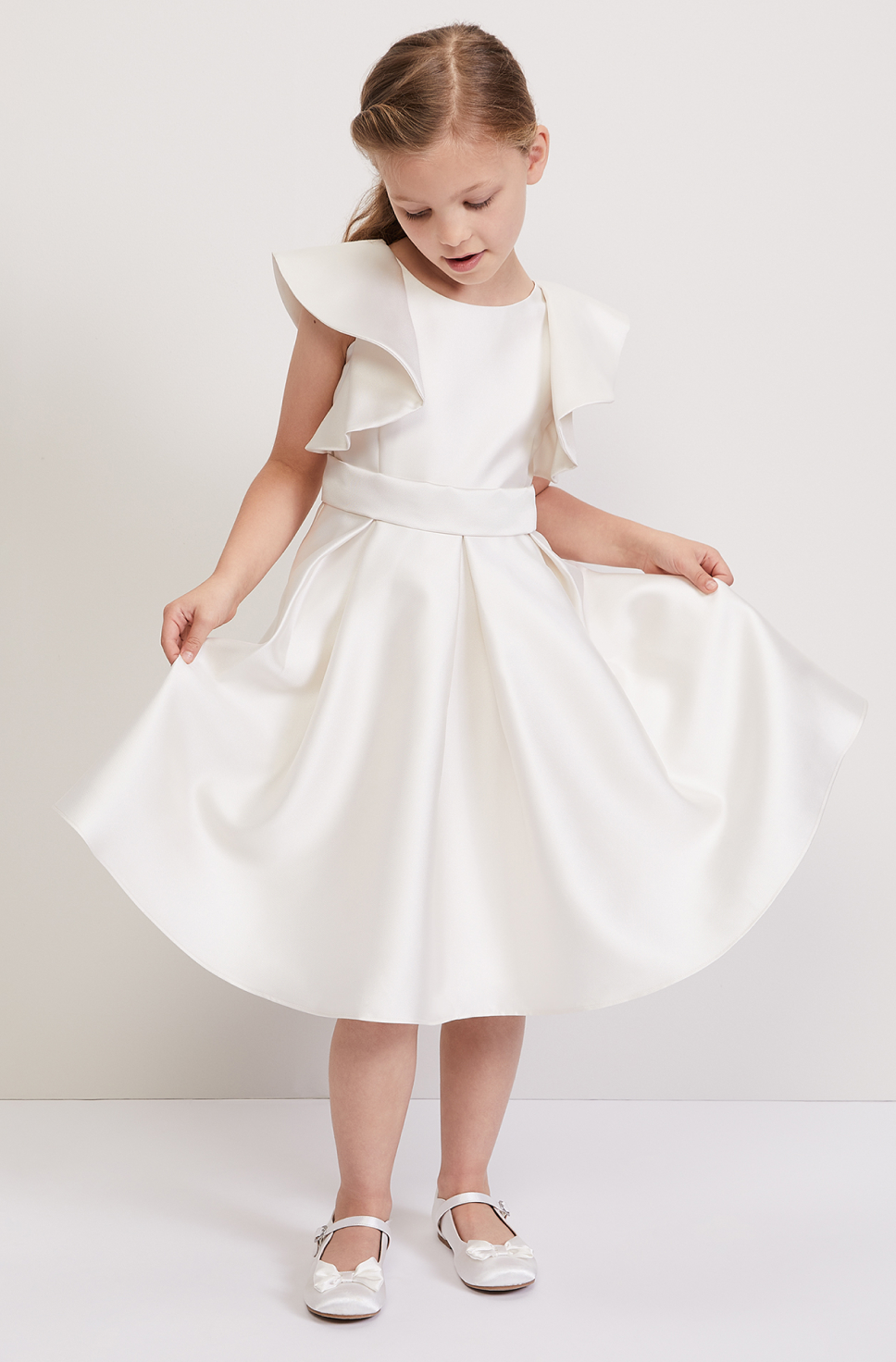 Girl in Phase Eight flower girl dress