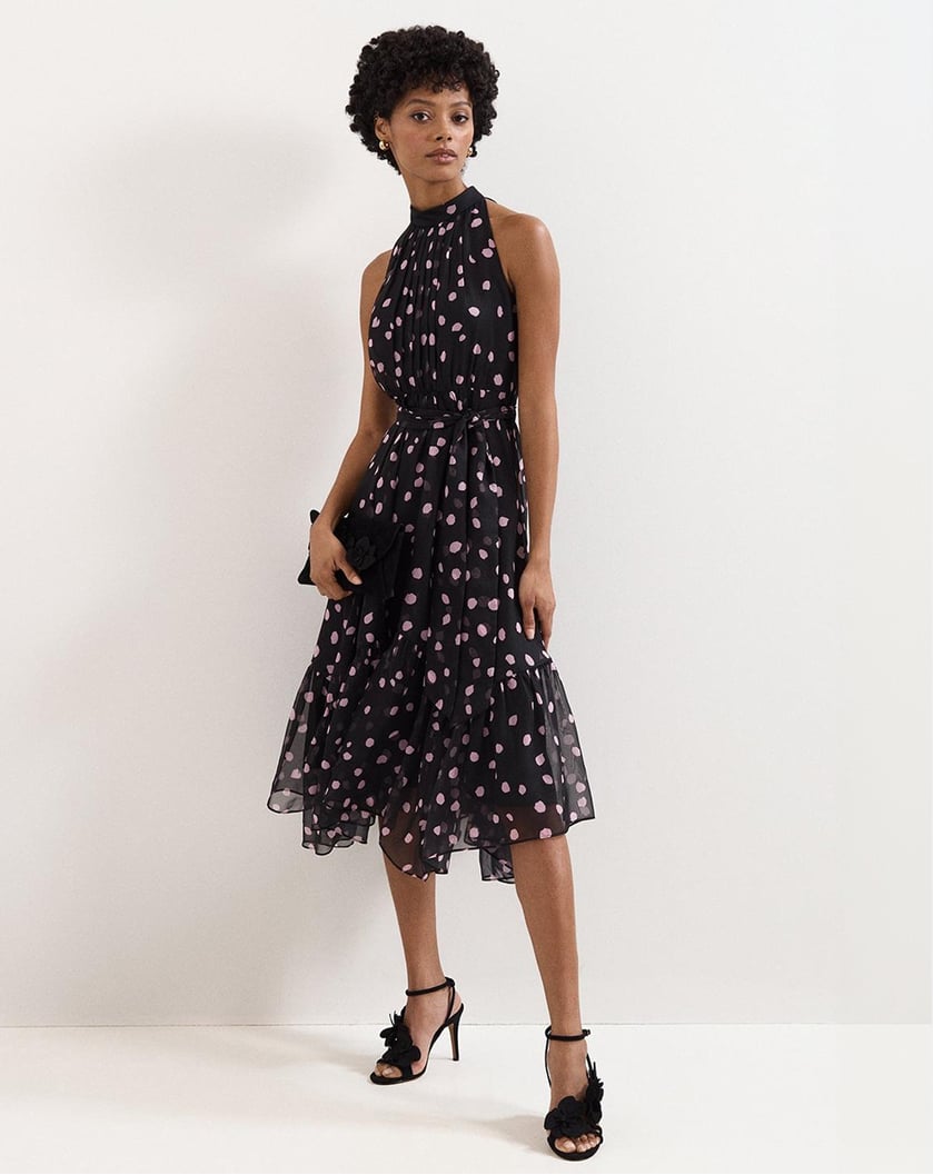 Woman wearing Phase Eight dress
