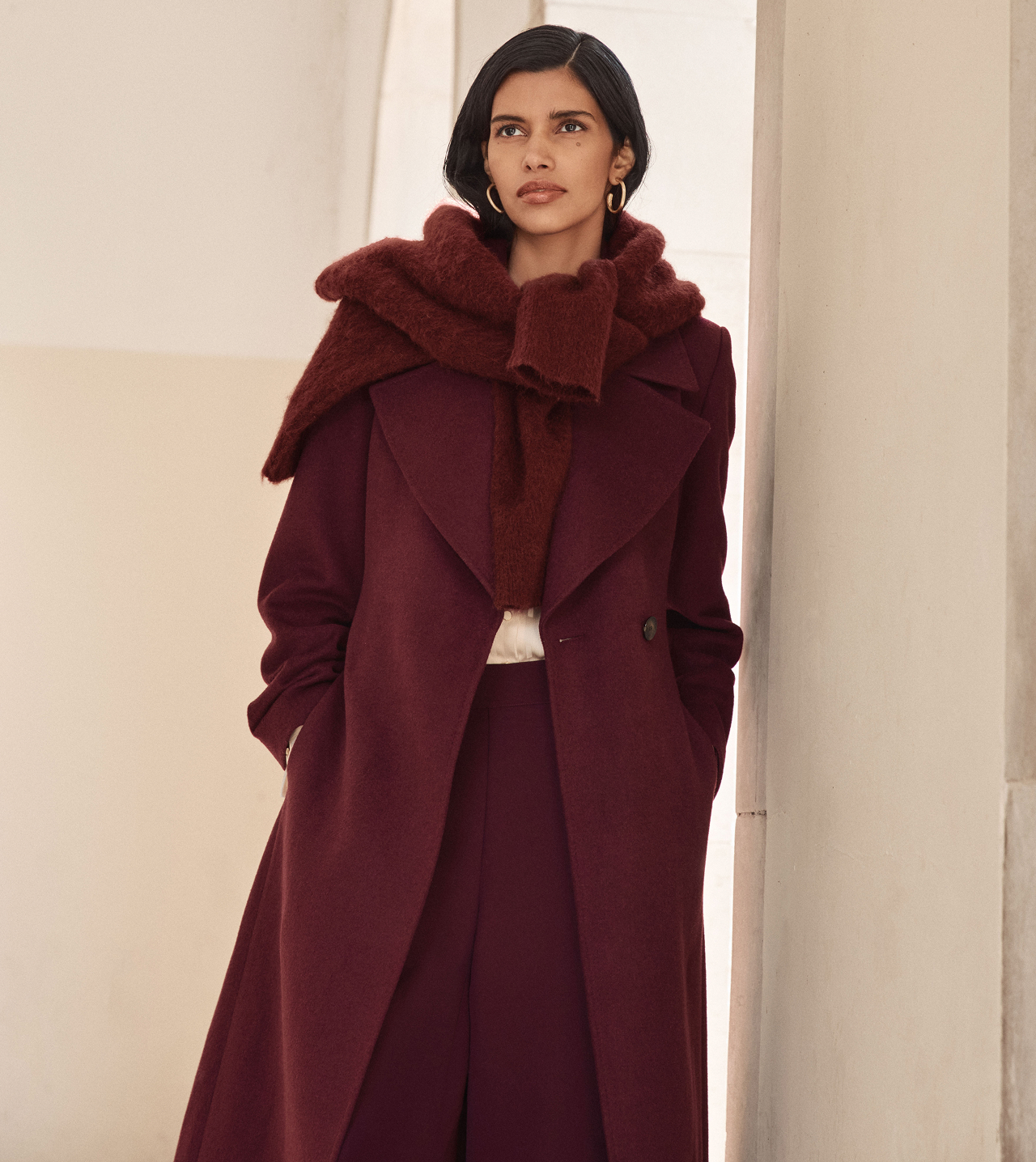 Woman wearing Phase Eight dress