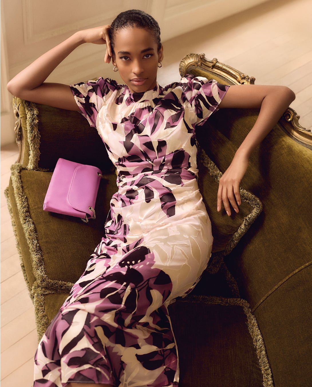 Woman wearing Phase Eight dress