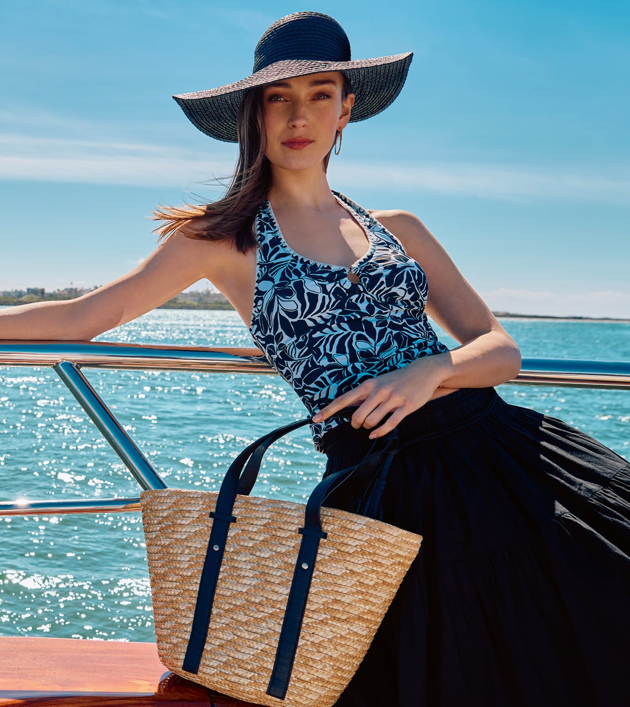 Woman wearing Phase Eight dress