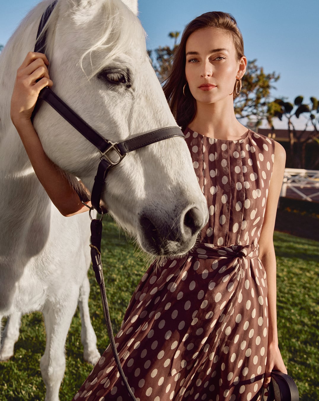 Woman wearing Phase Eight dress