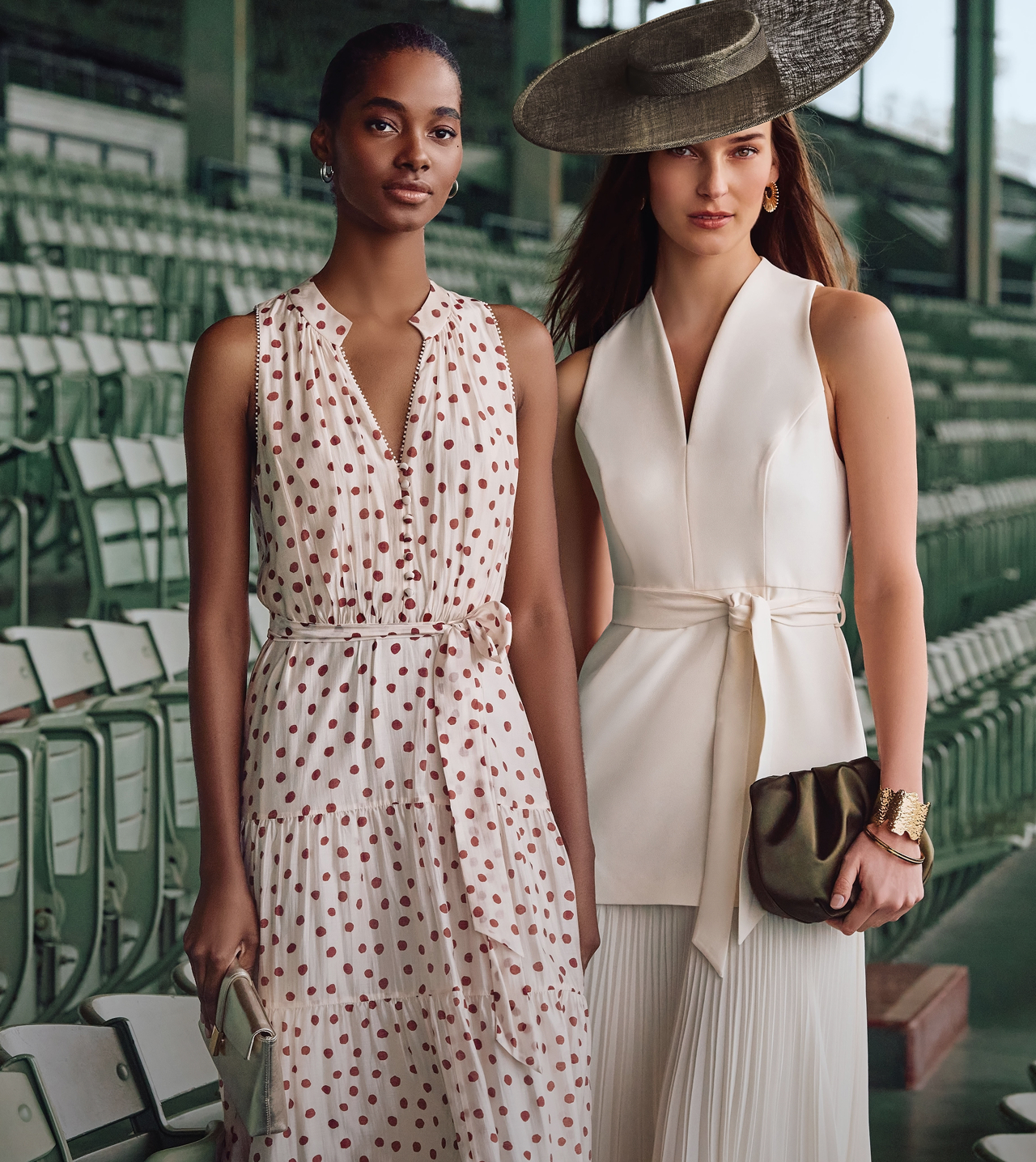 Woman wearing Phase Eight dress