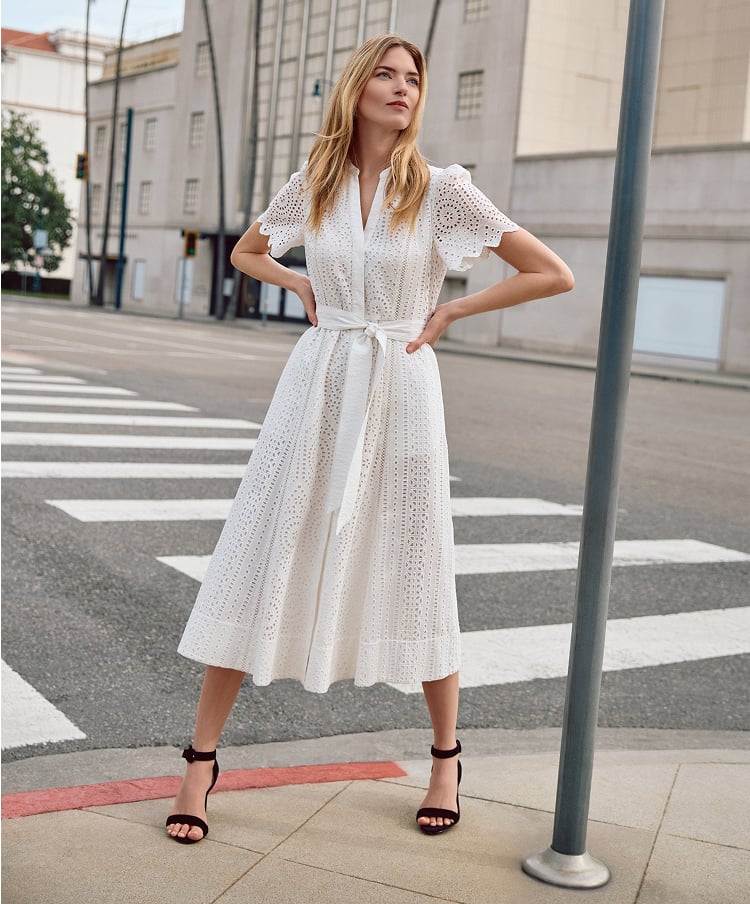Woman in White Phase Eight dress
