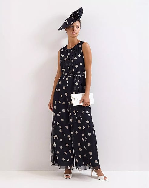 Woman wearing Phase Eight jumpsuit