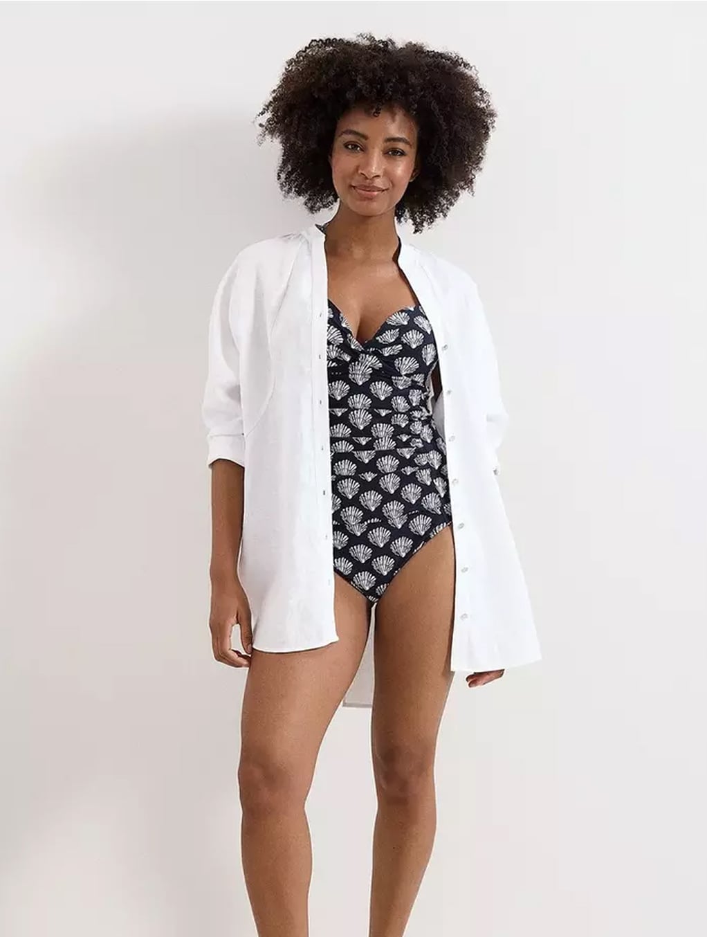 Woman wearing Phase Eight swimwear