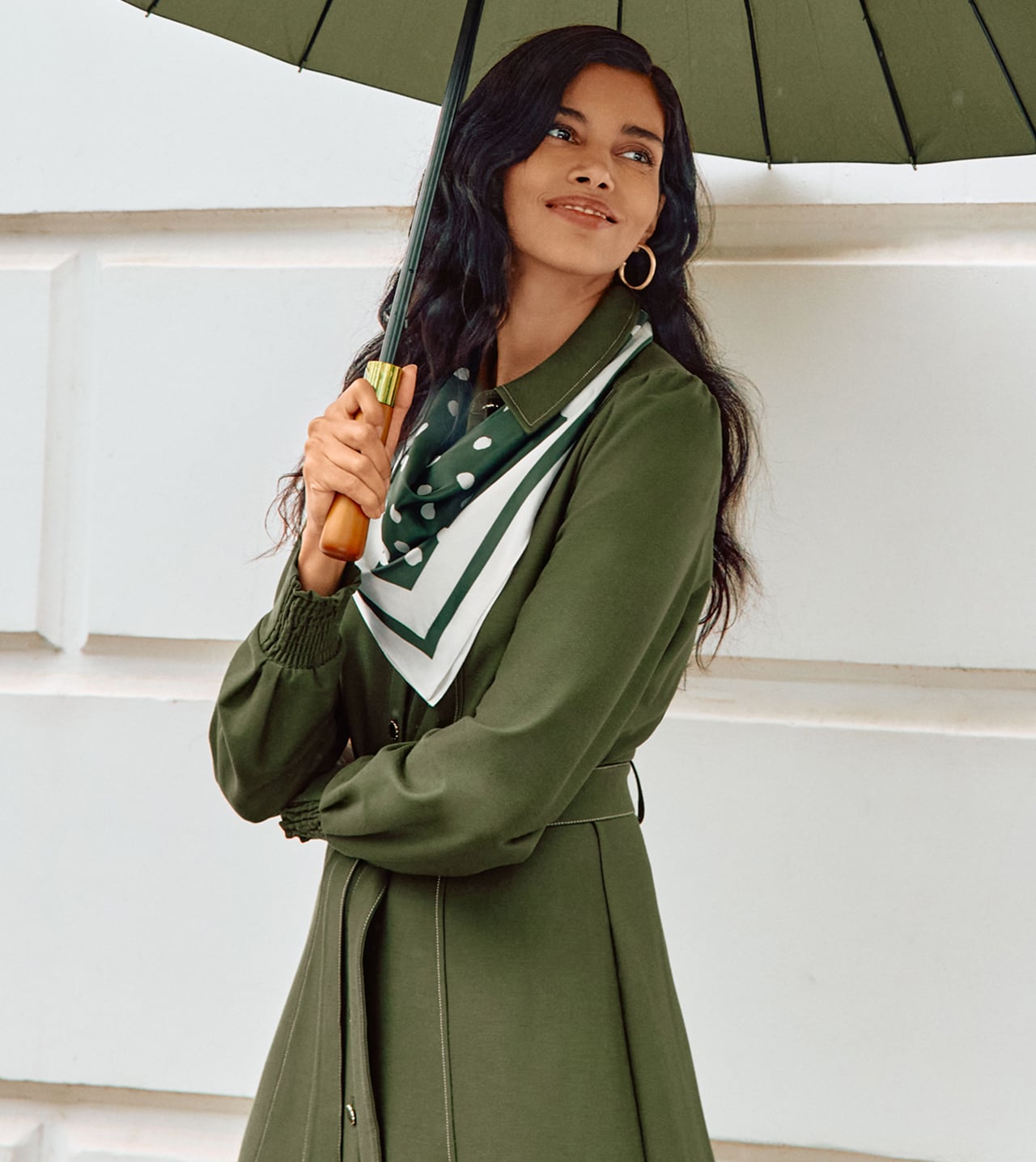 Woman wearing Phase Eight dress